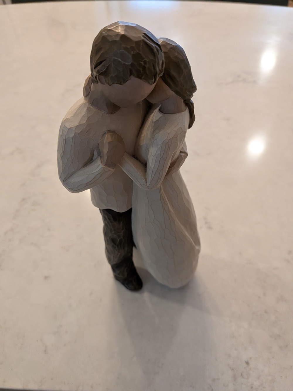 Willow Tree Promise Couple Figurine 9" Tall Demdaco  Susan Lordi – Neutral Beige